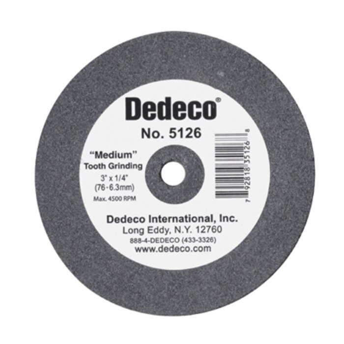 Tooth Grinding Lathe Wheel, 3" x 3/8", Medium, Black, 1/Pk thumbnail 3