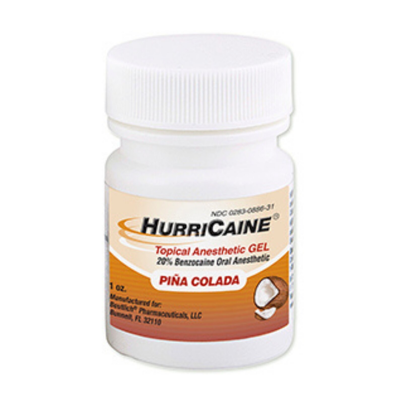 Hurricaine Topical Gel Pina Colada 1oz/Jr product image