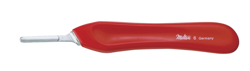Knife Handle 5.25" #6 Red Plastic w/SS Tip thumbnail 8