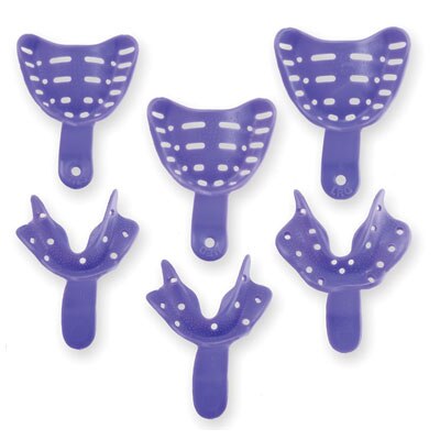 Edentulous Tray Aways Disposable Perforated Impression Trays, # 2 Lower, Small, 12/Pk, 0921599 product image
