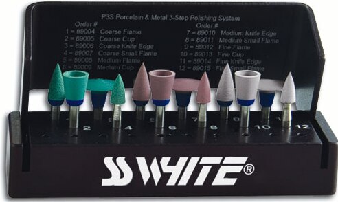 Jazz P3S Diamond Polishers, RA, 12-Piece Kit with Autoclavable Bur Block, 12/Pk thumbnail 5