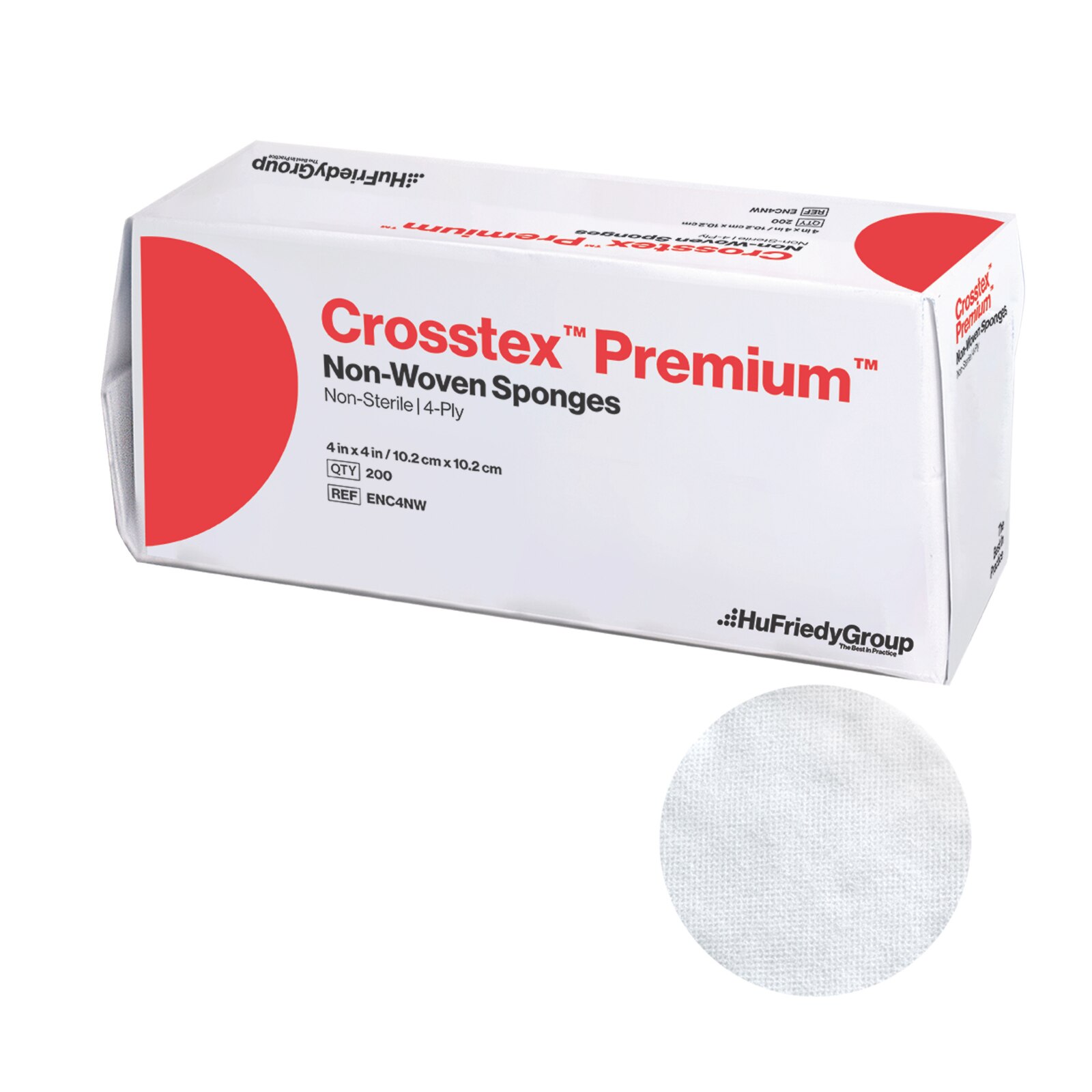 Premium Non-Woven Sponges, Non-Sterile, 4-Ply, 4" x 4", 2000/Pk, ENC4NW thumbnail 10