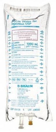 Sterile Water IV Injection, 1000 ml, 1/Pk, L8500 thumbnail 4