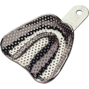 Coe Nickel-Plated Metal Perforated Complete Denture Impression Trays, # 64, Upper, 1/Pk, 260641 thumbnail 4