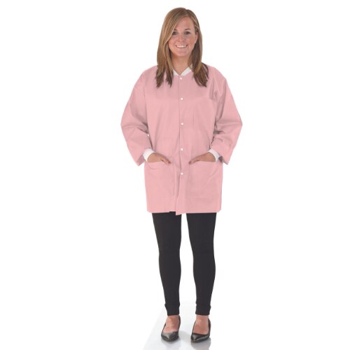 SafeWear Disposable Hipster Jacket, Large, Pretty Pink, 12/Pk, 8102-C thumbnail 7