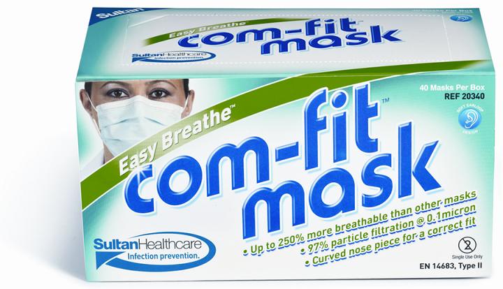 Comfit Tie-On Mask White 40/Bx thumbnail 3