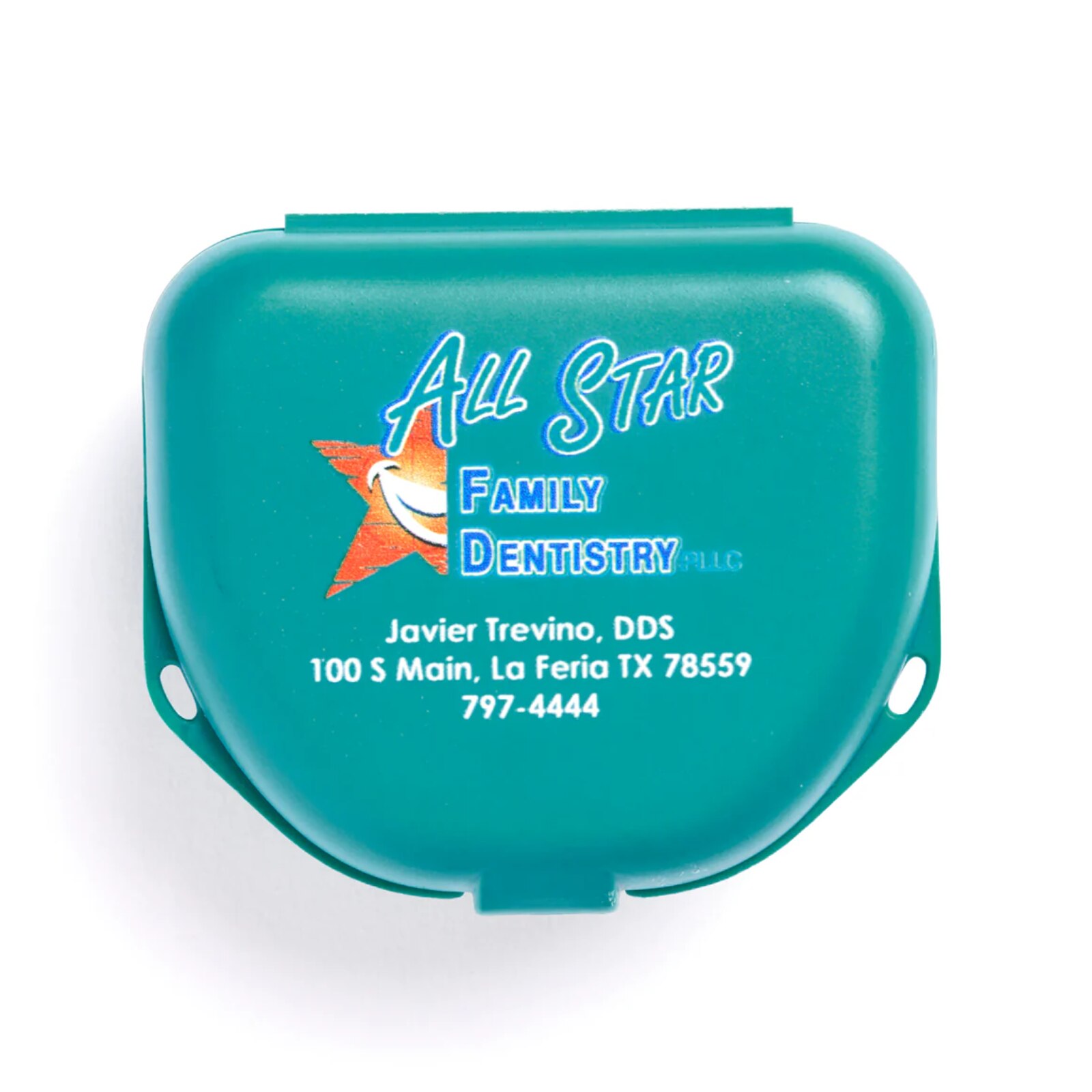 Imprinted Retainer Box 1.5 in Teal 144/Pk thumbnail 2