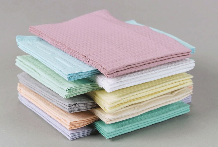 Choice Poly-Back Towels, 2-Ply Tissue, Waffle-Embossed, 13" x 18", Mauve, 500/Pk, 917466 (Discontinued) thumbnail 7