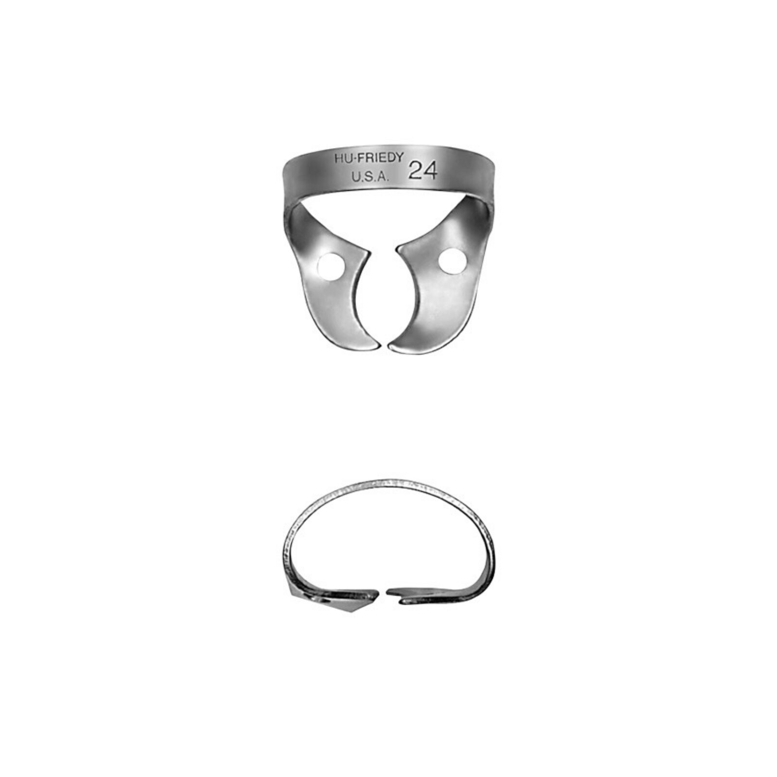 Rubber Dam Clamp, # 24, Upper Right &amp; Lower Left Molars, Satin Steel, 1/Pk, RDCM24 thumbnail 5