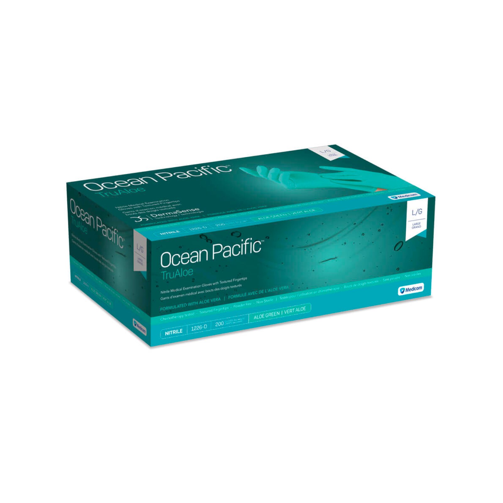 Ocean Pacific™ TruAloe Nitrile Exam Gloves XL Aloe Green Box of 200 product image
