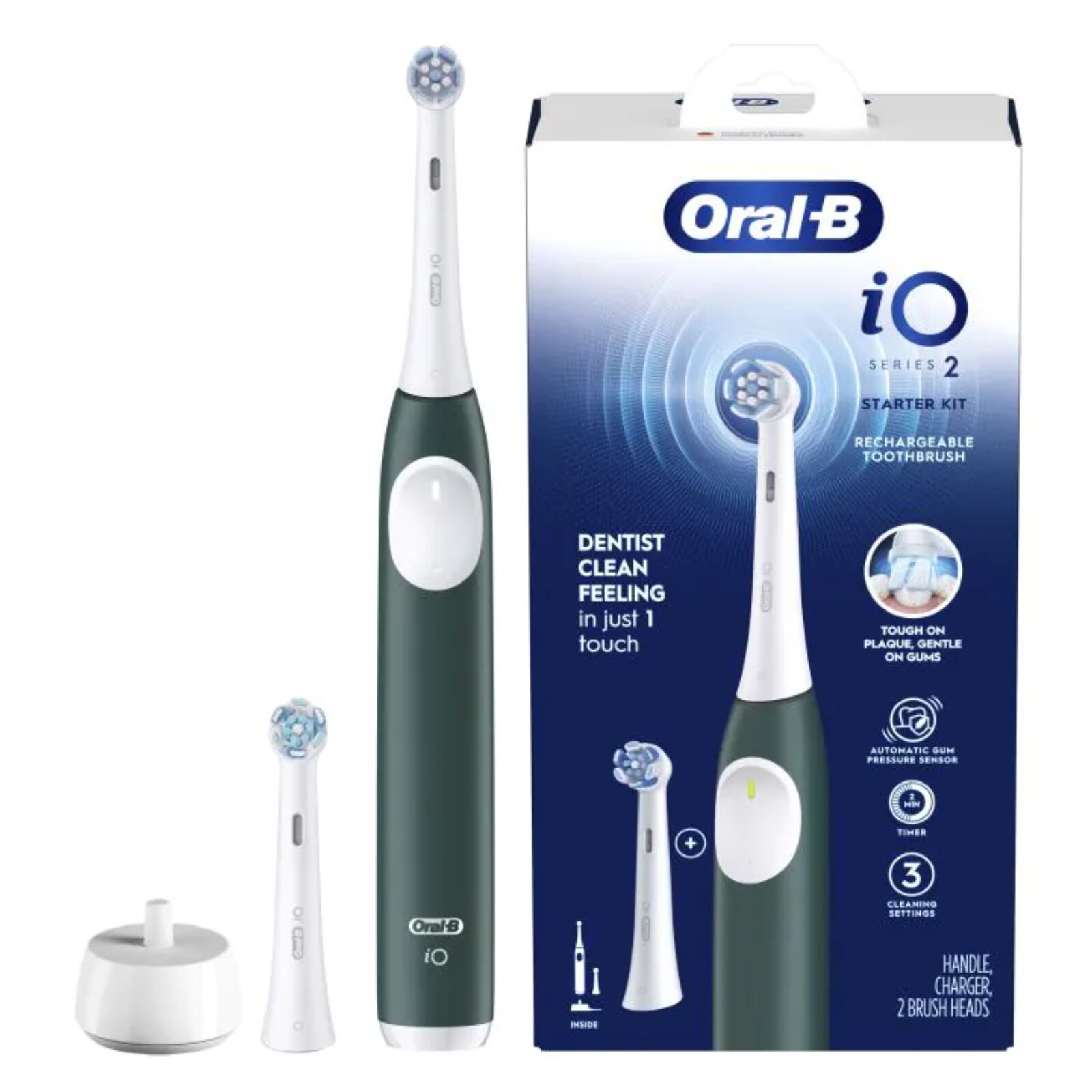 Oral-B iO Rechargeable Electric  Toothbrush Series 2 Green 3/Ca thumbnail 3
