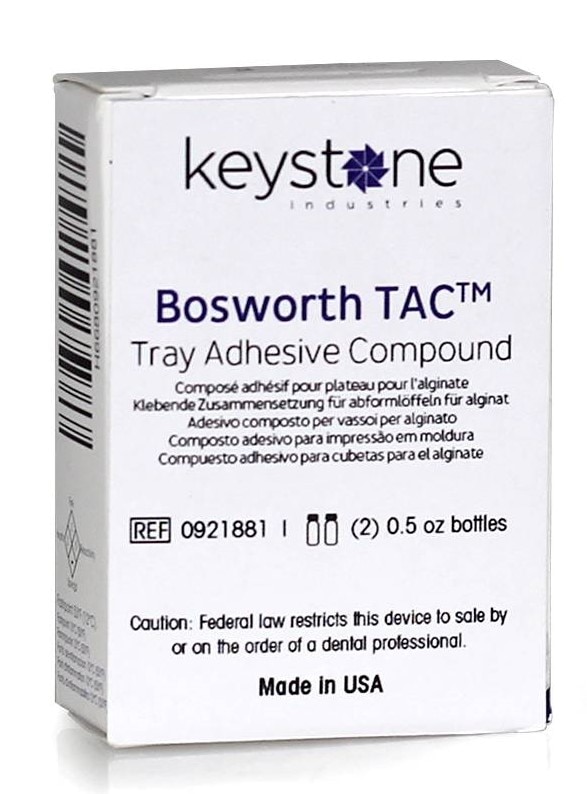 TAC Tray Adhesive Compound Brush-On Liquid, Standard Kit, 0.5 oz, 2/Pk, 921881 product image