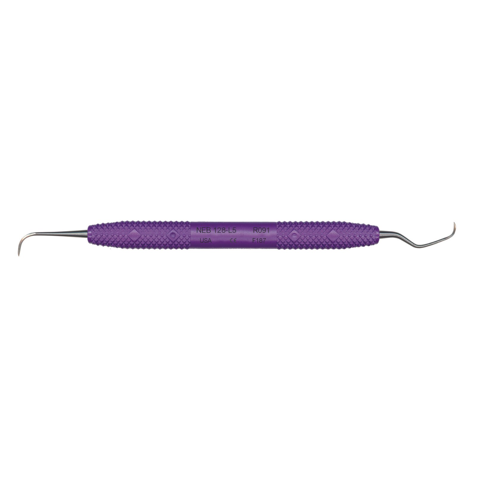 Cruise Line Sickle Scaler, Double-Ended, N128/L5 Nebraska/Langer, Anterior, Purple, 1/Pk, R091 thumbnail 5