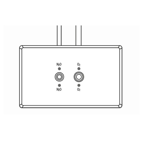 Recessed Q/C Dual Outlet N2O-O2 - Recessed Q/C Dual Outlet N2O-O2 - Image 1