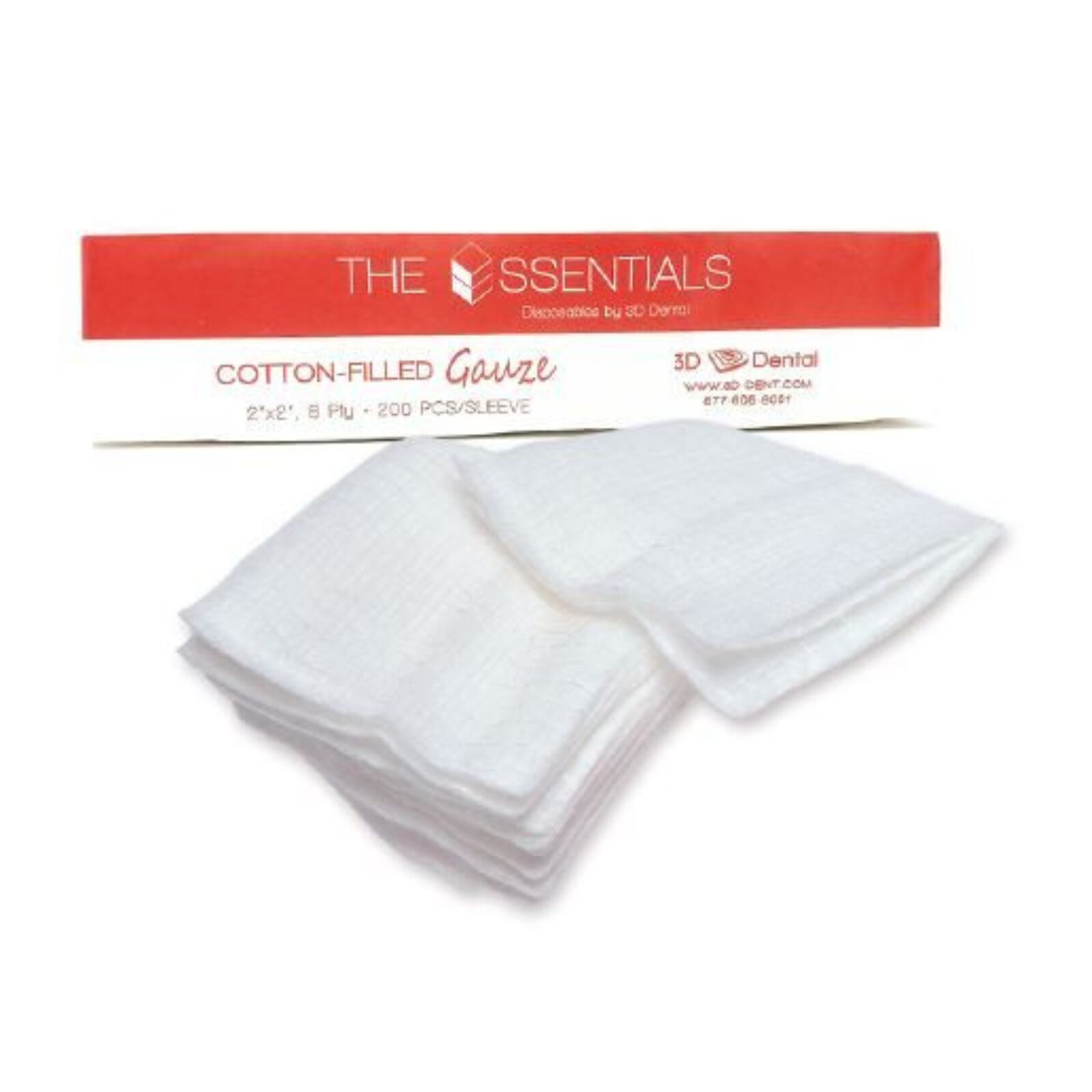 Gauze Cotton-Filled Exodontia Sponges, Non-Sterile, 8-Ply, 2" x 2", 5000/Pk, CF22 thumbnail 2