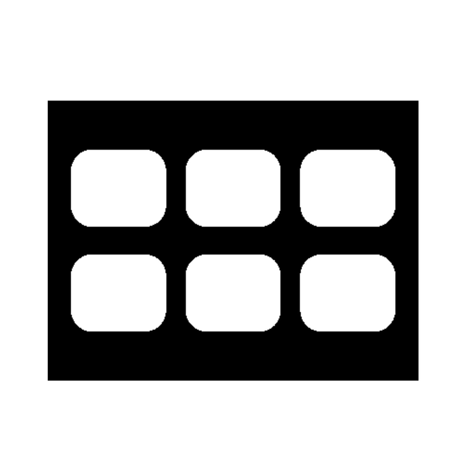 TPC Film Mount 6H #2 Notched N6H2 100/Box product image