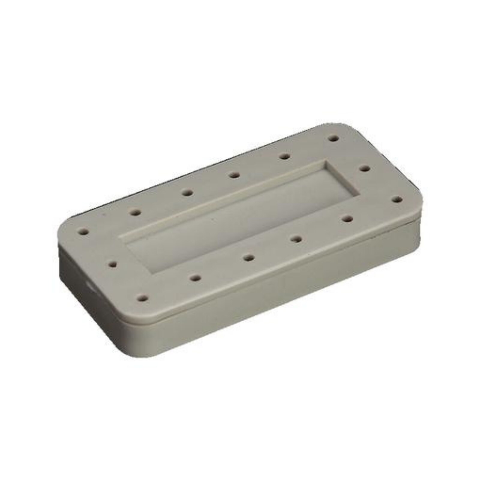 Silicone Magnetic Bur Block 14-Hole Rectangular Gray, 400BR2-9 product image